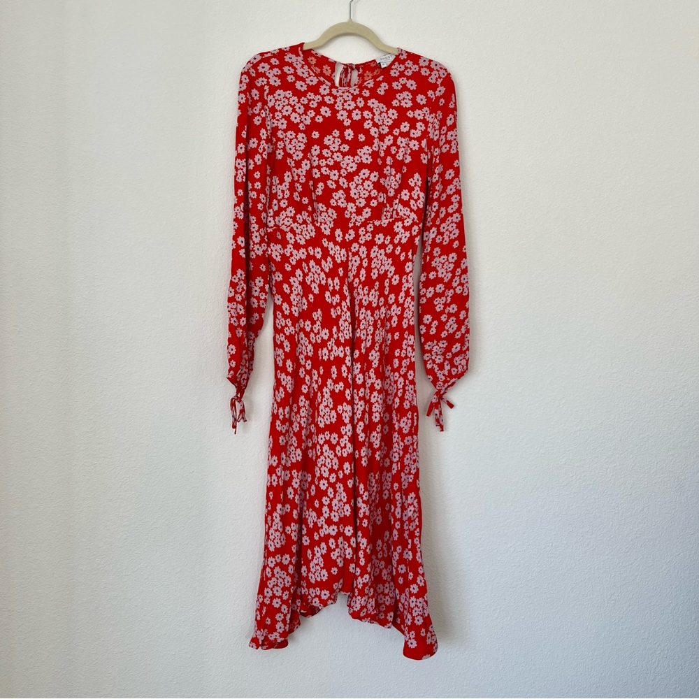 ASOS Ghost London floral maxi dress with tie-sleeves NWOT